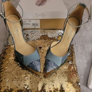 Jazzy Jessica Simpson Denim Heels